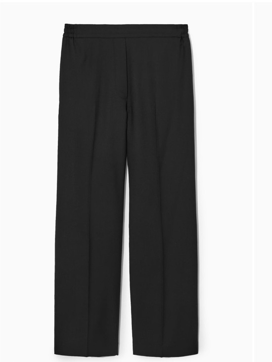 COS Pants - ELASTICATED WOOL STRAIGHT LEG PANTS